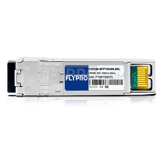 Bild von Brocade XBR-SFP10G1590-80 1590nm 80km Kompatibles 10G CWDM SFP+ Transceiver Modul, DOM