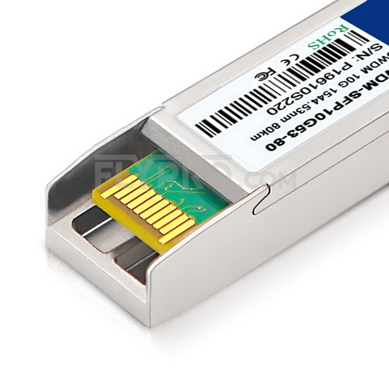 Picture of HPE (HP) C41 DWDM-SFP10G-44.53-80 Compatible 10G DWDM SFP+ 100GHz 1544.53nm 80km DOM Transceiver Module