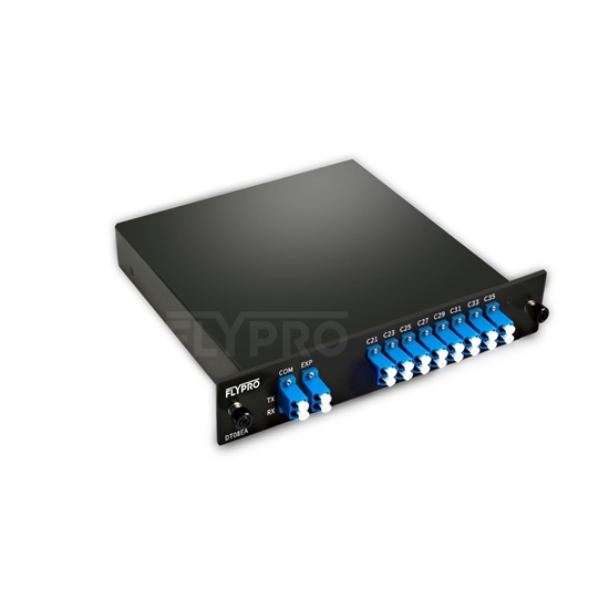 Image de Mux Demux DWDM à 8 Canaux C21-C35 Seule Fibre avec Port d'Expansion, Côté A, Module Plug-in, LC/UPC