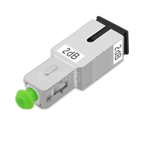 SC/APC Singlemode Fixed Fiber Optic Attenuator, Male-Female, 2dB