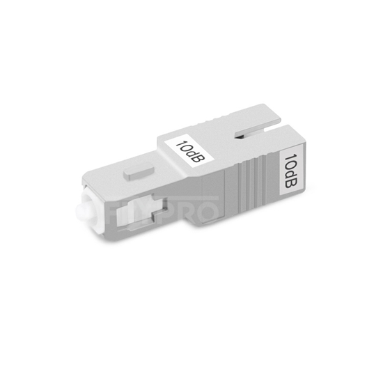 Bild von SC/APC festes LWL-Dämpfungsglied, 10dB, Singlemode, Stecker-Buchse