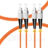 Bild von 1M FC UPC to FC UPC Duplex 2.0mm PVC(OFNR) OM1 Multimode Fiber Optic Patch Cable