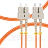 Picture of 1m (3ft) SC UPC to SC UPC Duplex OM1 Multimode PVC (OFNR) 2.0mm Fiber Optic Patch Cable