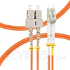 Picture of 2m (7ft) LC UPC to SC UPC Duplex OM1 Multimode PVC (OFNR) 2.0mm Fiber Optic Patch Cable