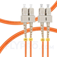 2m (7ft) SC UPC to SC UPC Duplex OM1 Multimode PVC (OFNR) 2.0mm Fiber Optic Patch Cable