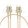 Picture of 2m (7ft) SC UPC to SC UPC Duplex OM1 Multimode PVC (OFNR) 2.0mm Fiber Optic Patch Cable
