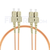 Picture of 3m (10ft) SC UPC to SC UPC Duplex OM1 Multimode PVC (OFNR) 2.0mm Fiber Optic Patch Cable