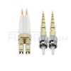 Picture of 3m (10ft) LC UPC to ST UPC Duplex OM1 Multimode PVC (OFNR) 2.0mm Fiber Optic Patch Cable