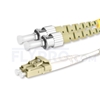 Picture of 1m (3ft) LC UPC to ST UPC Duplex OM1 Multimode PVC (OFNR) 2.0mm Fiber Optic Patch Cable