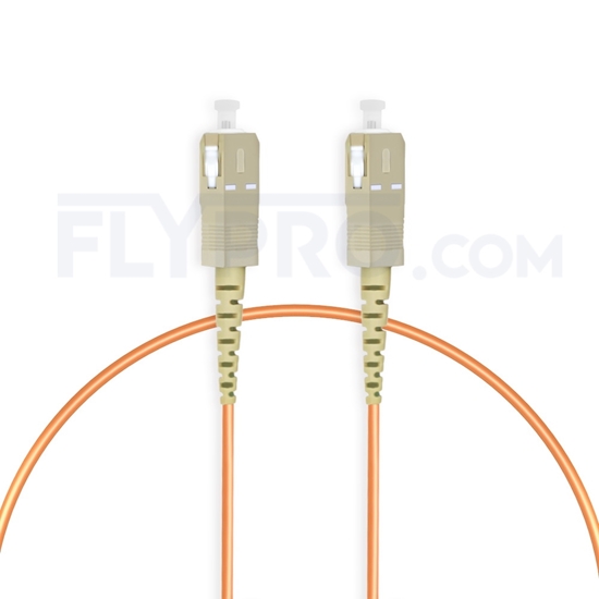 Picture of 2m (7ft) SC UPC to SC UPC Simplex OM1 Multimode PVC (OFNR) 2.0mm Fiber Optic Patch Cable