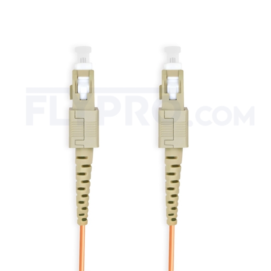 Picture of 2m (7ft) SC UPC to SC UPC Simplex OM1 Multimode PVC (OFNR) 2.0mm Fiber Optic Patch Cable