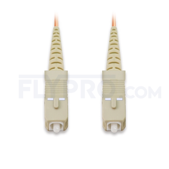 Picture of 2m (7ft) SC UPC to SC UPC Simplex OM1 Multimode PVC (OFNR) 2.0mm Fiber Optic Patch Cable