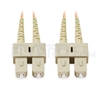 Bild von 10m (33ft) SC UPC to SC UPC Duplex 3.0mm PVC (OFNR) OM1 Multimode Fiber Optic Patch Cable
