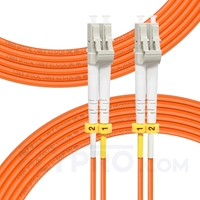 20m (66ft) LC UPC to LC UPC Duplex 3.0mm PVC (OFNR) OM1 Multimode Fiber Optic Patch Cable