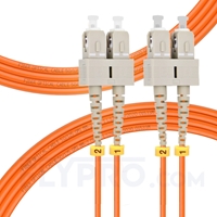 5m SC UPC vers SC UPC Duplex 3,0mm PVC (OFNR) OM1 Jarretière Optique Multimode