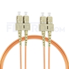 Bild von 5m (16ft) SC UPC to SC UPC Duplex 3.0mm PVC (OFNR) OM1 Multimode Fiber Optic Patch Cable