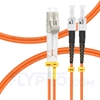 Picture of 1m (3ft) LC UPC to ST UPC Duplex OM2 Multimode PVC (OFNR) 2.0mm Fiber Optic Patch Cable