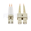 Picture of 5m (16ft) LC UPC to SC UPC Duplex 3.0mm PVC (OFNR) OM2 Multimode Fiber Optic Patch Cable