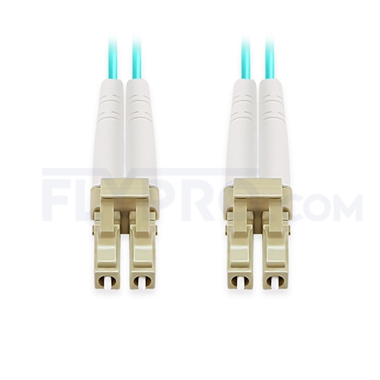 Picture of 3m (10ft) LC UPC to LC UPC Duplex OM3 Multimode PVC (OFNR) 2.0mm Fiber Optic Patch Cable