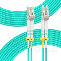 كابل توصيل فايبر متعدد 30 متر (98 قدم) LC UPC to LC UPC Duplex OM3 Multimode PVC (OFNR) 2.0mm