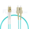 Picture of 2m (7ft) LC UPC to SC UPC Duplex OM3 Multimode PVC (OFNR) 2.0mm Fiber Optic Patch Cable