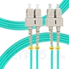 Picture of 5m (16ft) SC UPC to SC UPC Duplex OM3 Multimode PVC (OFNR) 2.0mm Fiber Optic Patch Cable