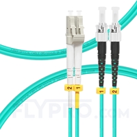 2m (7ft) LC UPC to ST UPC Duplex OM3 Multimode PVC (OFNR) 2.0mm Fiber Optic Patch Cable