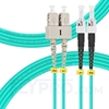 Picture of 3m (10ft) SC UPC to ST UPC Duplex OM3 Multimode PVC (OFNR) 2.0mm Fiber Optic Patch Cable