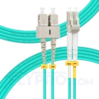 Picture of 5m (16ft) LC UPC to SC UPC Duplex OM4 Multimode LSZH 2.0mm Fiber Optic Patch Cable