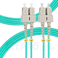 5m (16ft) SC UPC to SC UPC Duplex 3.0mm LSZH OM4 Multimode Fiber Optic Patch Cable
