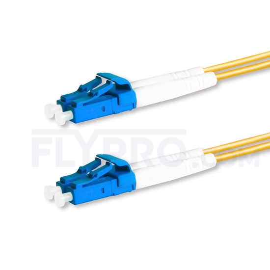 Picture of 3m (10ft) LC UPC to LC UPC Duplex OS2 Single Mode PVC (OFNR) 2.0mm Fiber Optic Patch Cable