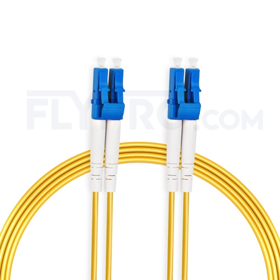 Picture of 7m (23ft) LC UPC to LC UPC Duplex OS2 Single Mode PVC (OFNR) 2.0mm Fiber Optic Patch Cable