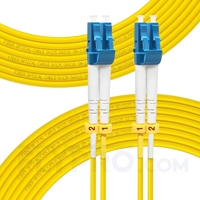كابل توصيل فايبر متعدد 30 متر (98 قدم) LC UPC to LC UPC Duplex OS2 Single Mode PVC (OFNR) 2.0mm