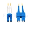 Picture of 2m (7ft) LC UPC to SC UPC Duplex OS2 Single Mode PVC (OFNR) 2.0mm Fiber Optic Patch Cable