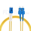 Picture of 10m (33ft) LC UPC to SC UPC Duplex OS2 Single Mode PVC (OFNR) 2.0mm Fiber Optic Patch Cable
