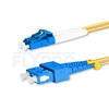 Picture of 10m (33ft) LC UPC to SC UPC Duplex OS2 Single Mode PVC (OFNR) 2.0mm Fiber Optic Patch Cable
