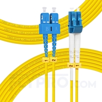 LWL-Patchkabel, 15m (49ft) LC UPC auf SC UPC Duplex OS2 Singlemode PVC (OFNR) 2.0mm