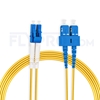 Picture of 15m (49ft) LC UPC to SC UPC Duplex OS2 Single Mode PVC (OFNR) 2.0mm Fiber Optic Patch Cable