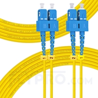 LWL-Patchkabel, 15m (49ft) SC UPC auf SC UPC Duplex OS2 Singlemode PVC (OFNR) 2.0mm