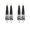 Picture of 3m (10ft) ST UPC to ST UPC Duplex OS2 Single Mode PVC (OFNR) 2.0mm Fiber Optic Patch Cable