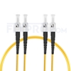 Picture of 2m (7ft) ST UPC to ST UPC Duplex OS2 Single Mode PVC (OFNR) 2.0mm Fiber Optic Patch Cable
