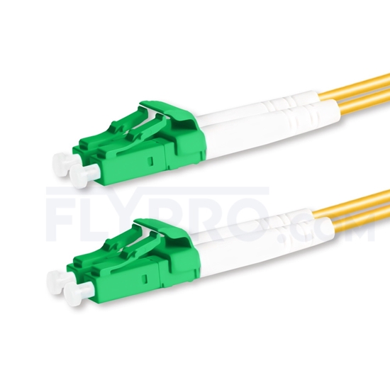 Bild von LWL-Patchkabel, 1m (3ft) LC APC auf LC APC Duplex OS2 Singlemode PVC (OFNR) 2.0mm