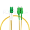 Picture of 3m (10ft) LC APC to SC APC Duplex OS2 Single Mode PVC (OFNR) 2.0mm Fiber Optic Patch Cable