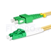 Picture of 3m (10ft) LC APC to SC APC Duplex OS2 Single Mode PVC (OFNR) 2.0mm Fiber Optic Patch Cable