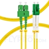 Picture of 1m (3ft) LC APC to SC APC Duplex OS2 Single Mode PVC (OFNR) 2.0mm Fiber Optic Patch Cable