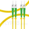 Picture of 1m (3ft) ST APC to ST APC Duplex OS2 Single Mode PVC (OFNR) 2.0mm Fiber Optic Patch Cable