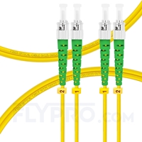 1m (3ft) ST APC to ST APC Duplex OS2 Single Mode PVC (OFNR) 2.0mm Fiber Optic Patch Cable