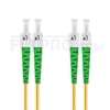 Picture of 1m (3ft) ST APC to ST APC Duplex OS2 Single Mode PVC (OFNR) 2.0mm Fiber Optic Patch Cable
