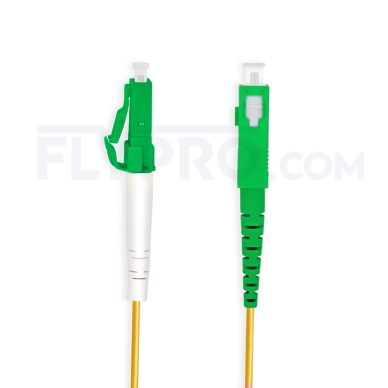 Bild von 15m (49ft) LC APC to SC APC Duplex 3.0mm PVC (OFNR) 9/125 Single Mode Fiber Patch Cable