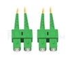 Bild von 20m (66ft) SC APC to SC APC Duplex 3.0mm PVC (OFNR) 9/125 Single Mode Fiber Patch Cable